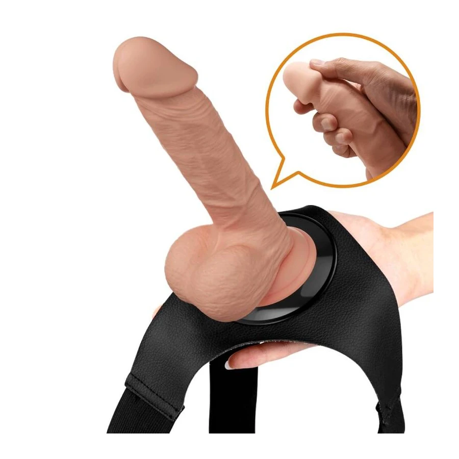 PRETTY LOVE - HARNESS-HOSE UNIVERSAL-HARNESS MIT DILDO JERRY 21.8 CM NATUR